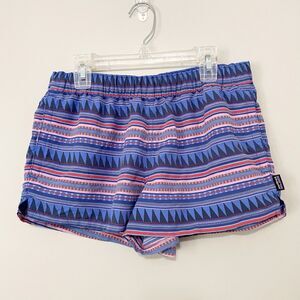 Patagonia Size S Women’s Barely Baggies Shorts 2” Inseam Aztec Print Purple
